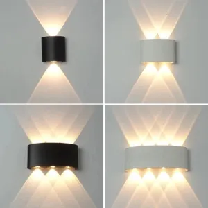 2W 4W 6W 8W 10W 12W  LED Wall Light Outdoor Waterproof Modern Nordic style Indoor Wall Lamps Living Room Porch Garden Lamp