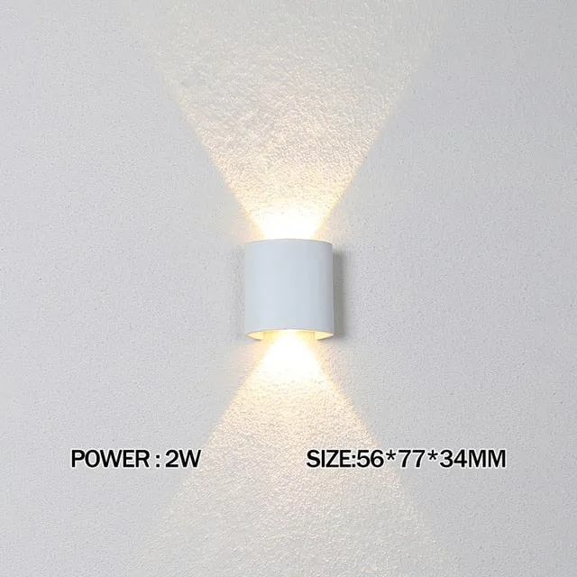 2W 4W 6W 8W 10W 12W  LED Wall Light Outdoor Waterproof Modern Nordic style Indoor Wall Lamps Living Room Porch Garden Lamp