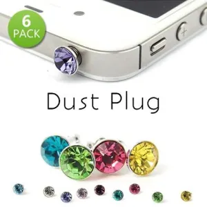 6-Pack: Fashionable Crystal Diamond Dust Plugs