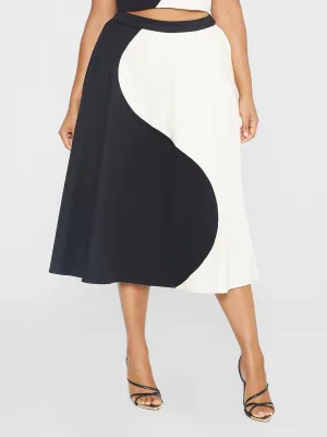 Angeline Two Tone Midi Skirt - Gabi Fresh x FTF