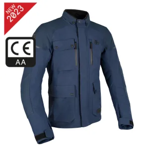 Barkston Waterproof Navy Blue Biker Jacket with Elbow & Shoulder armour by Oxford products