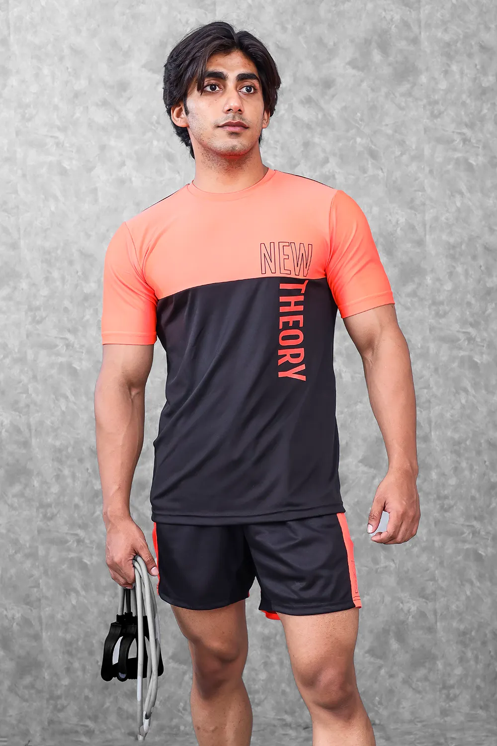 Block Training T-shirt- Neon Orange