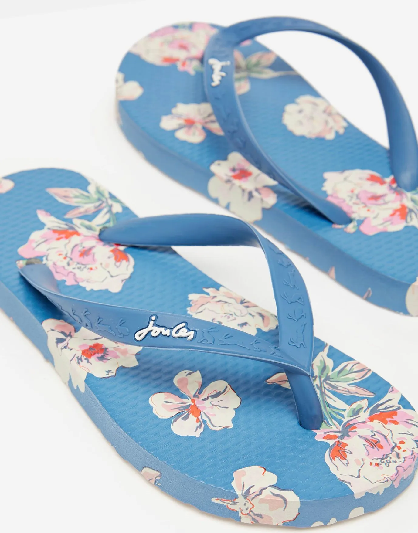 Blue Floral Print Junior Girl’s Flip Flop - Select Size