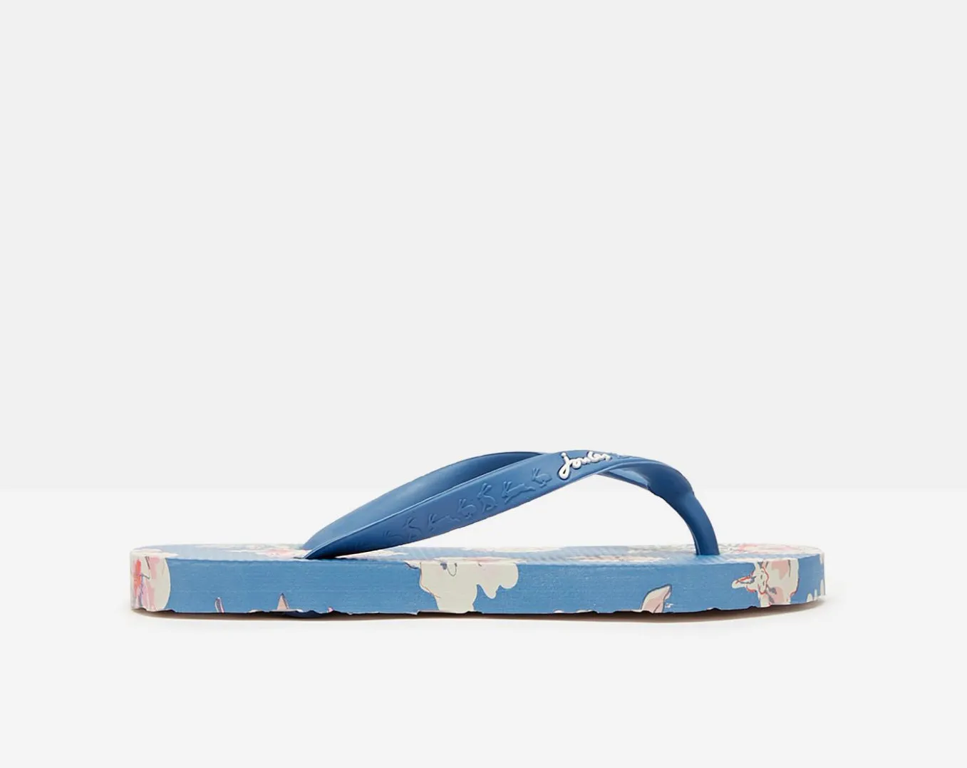 Blue Floral Print Junior Girl’s Flip Flop - Select Size