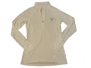 Brown Bears Under Armour WOMENS Off-White Silver LS 1/4 Zip Pullover Jacket (M)