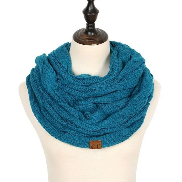 Cable Knit Infinity Scarf