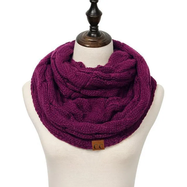 Cable Knit Infinity Scarf