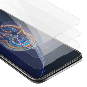 Cadorabo 3x Panzer Folie kompatibel mit Asus ZenFone 8 FLIP - Schutzfolie 3er Pack Gehärtetes (Tempered) Display-Schutzglas in 9H Härte mit 3D Touch Kompatibilität