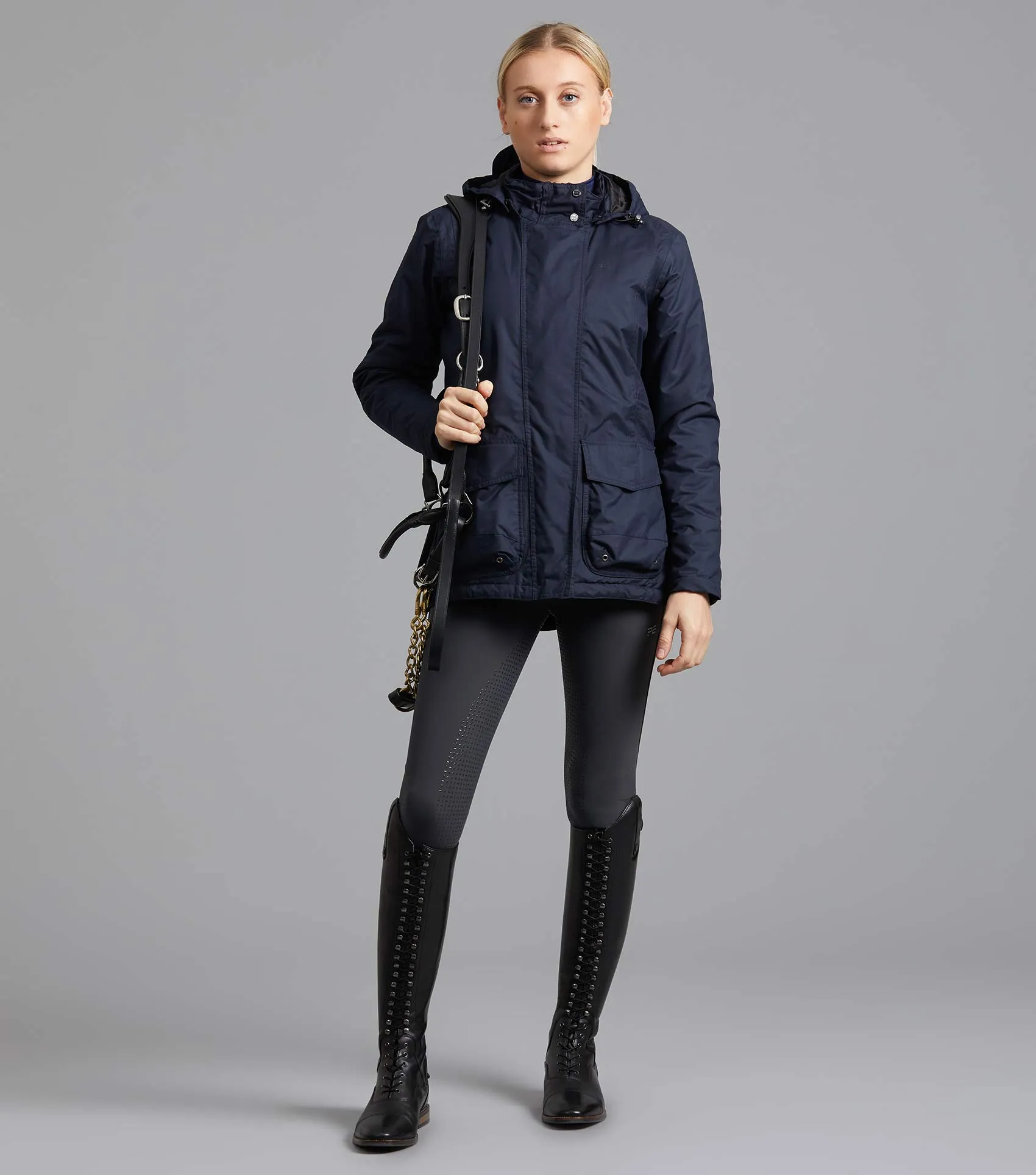 Cascata Ladies Waterproof Coat Navy