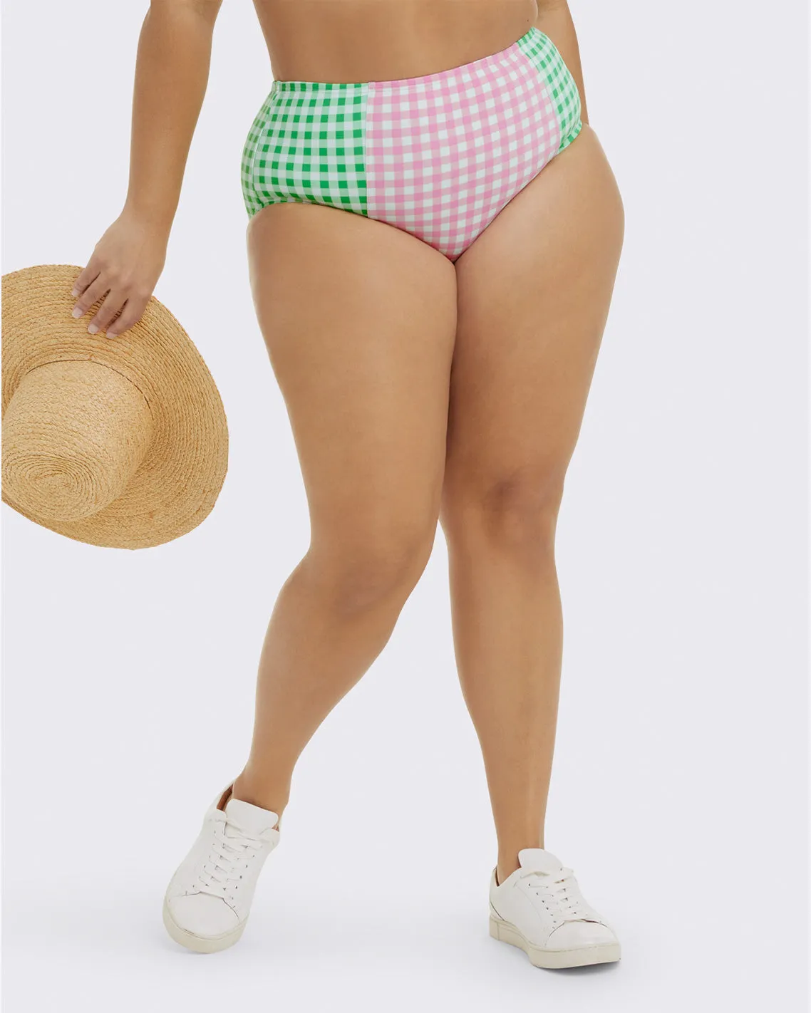 DJ x Lands' End Retro High Waisted Bikini Bottoms