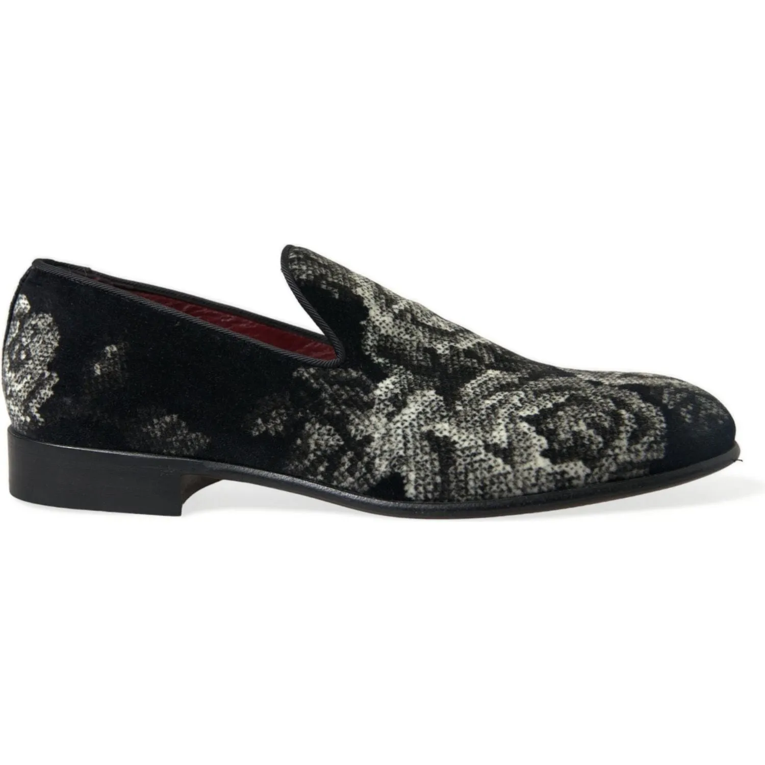 Dolce & Gabbana Elegant Floral Velvet Loafers