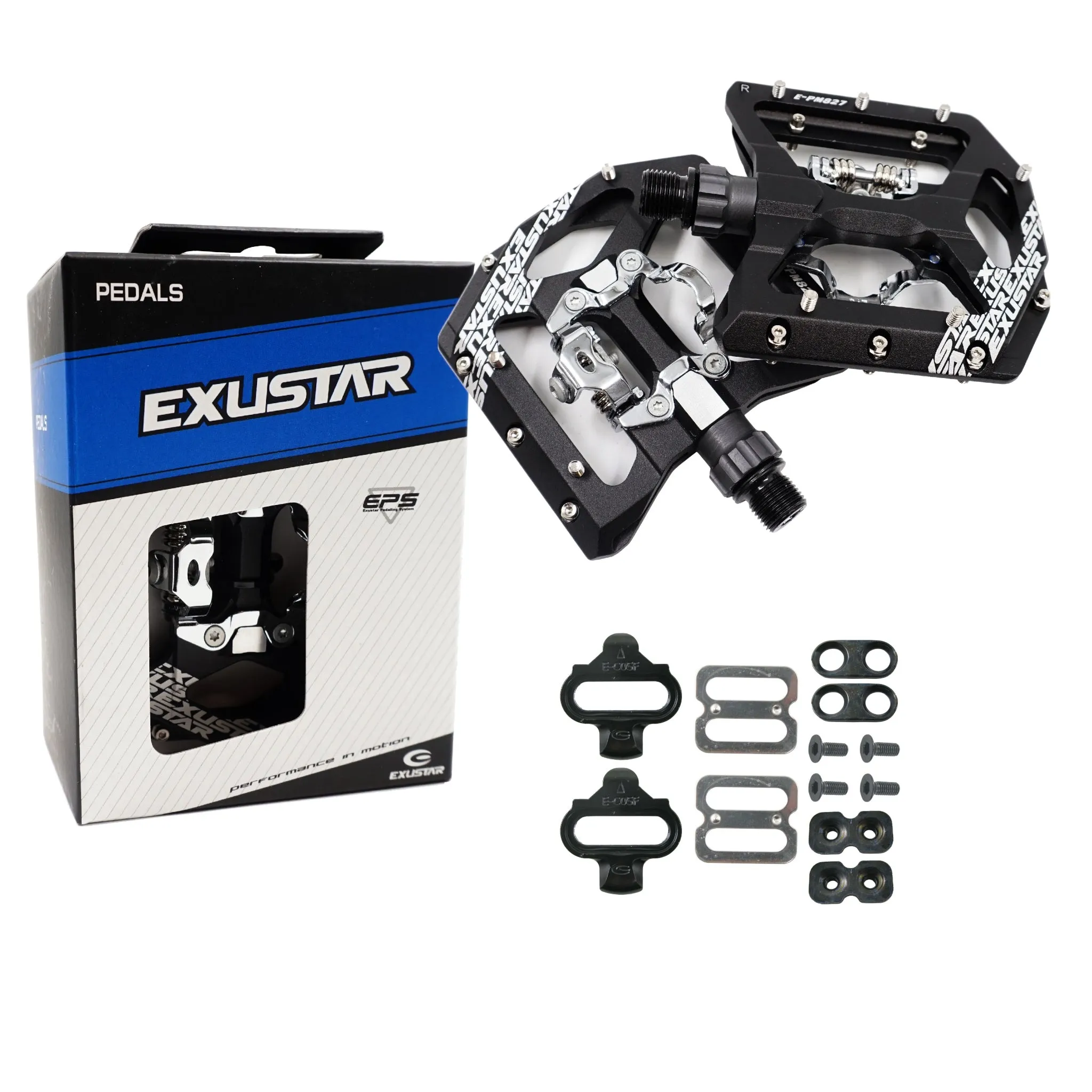 Exustar E-PM827 Dual-interface SPD Platform Pedals