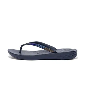 Fitflop Womens Iqushion Ombre Sparkle Flip Flops |DG5-399| Midnight Navy