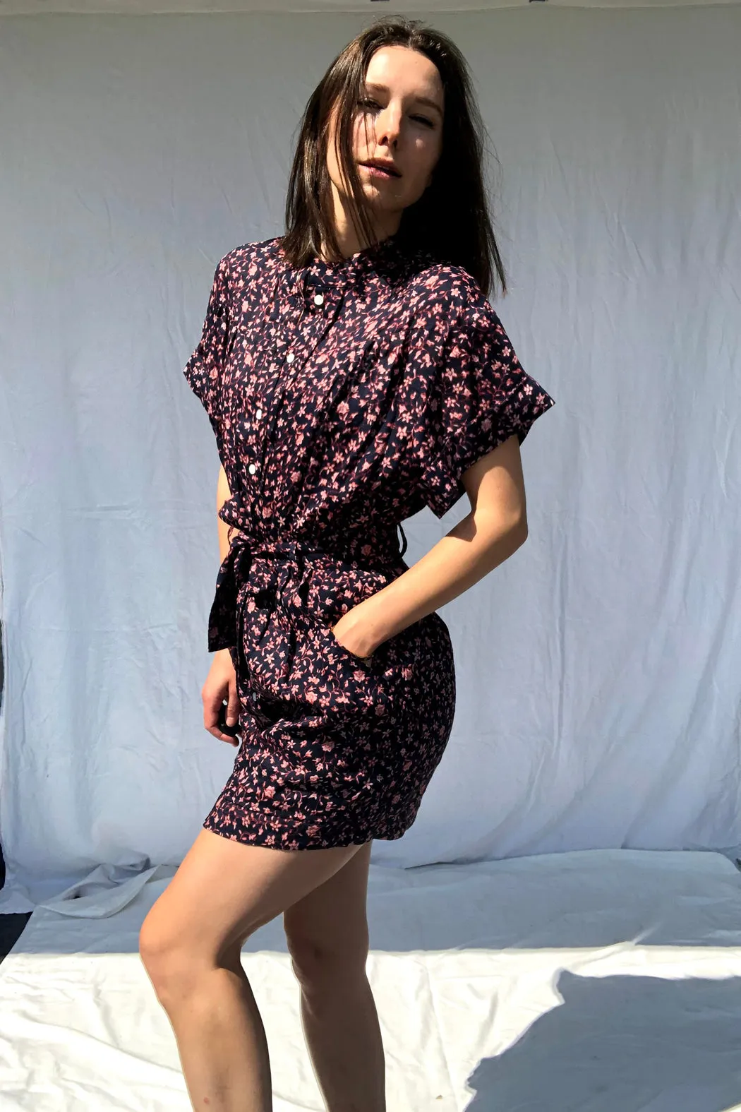 FRAME - Rolled Sleeve Dress