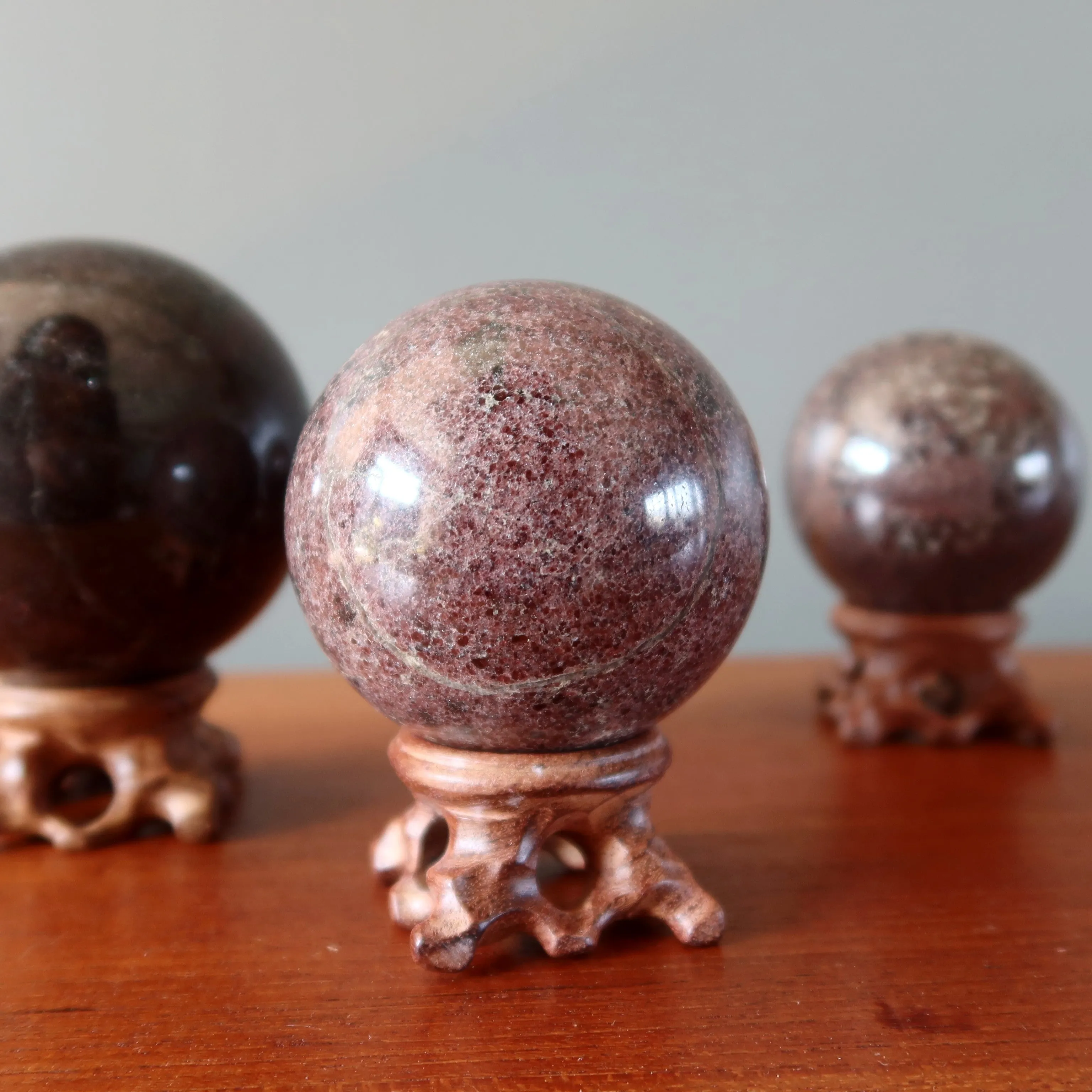 Garnet Sphere Sophisticated Soul Red Power Crystal Ball