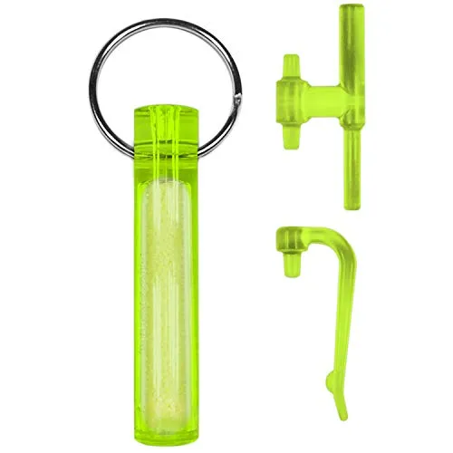 GEAR AID Ni Glo, 2” Glowing Keychain for Camping, Scuba and Night Fishing, Yellow, 2-pk