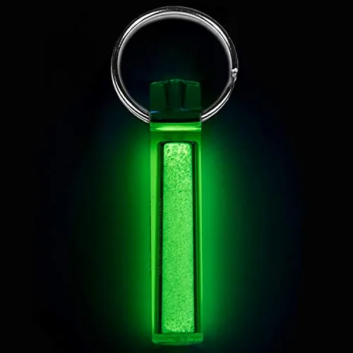 GEAR AID Ni Glo, 2” Glowing Keychain for Camping, Scuba and Night Fishing, Yellow, 2-pk