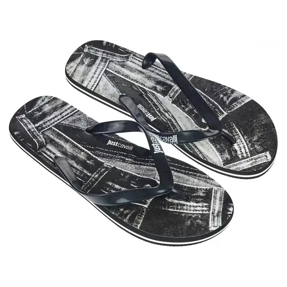 Just Cavalli Black EVA Men Sandal