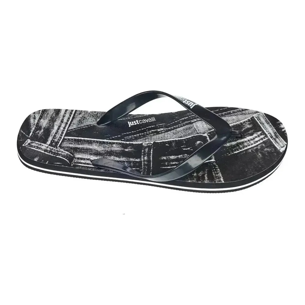 Just Cavalli Black EVA Men Sandal