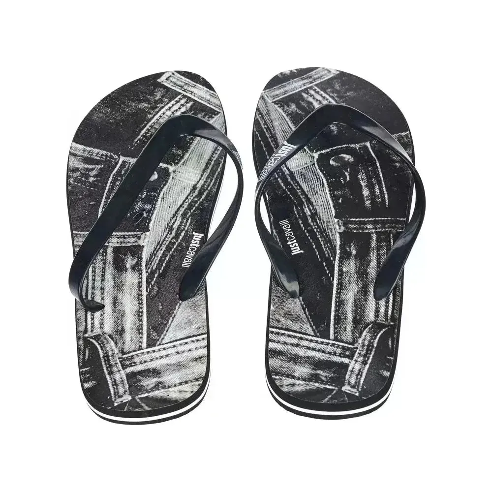 Just Cavalli Black EVA Men Sandal