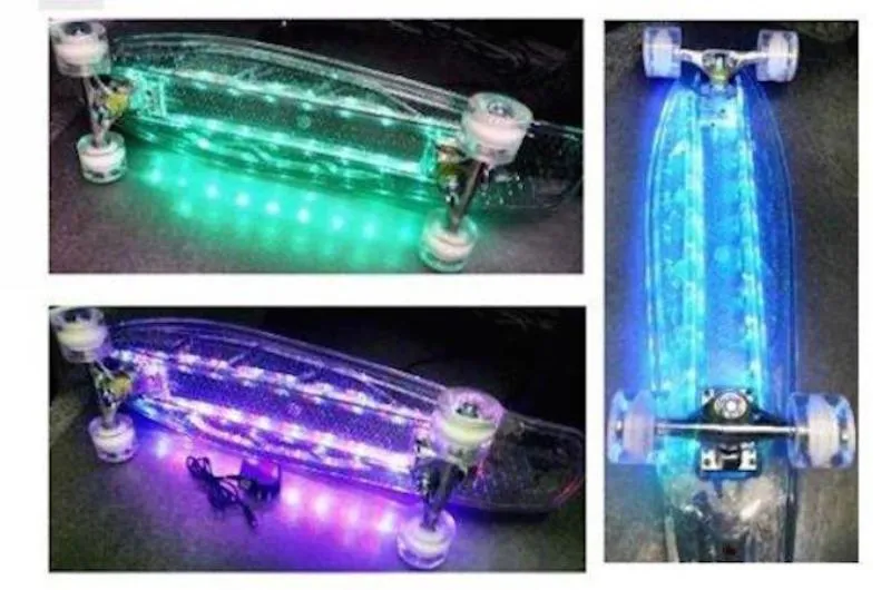 LED Cruiser Kicktail Penny-style Skateboard -