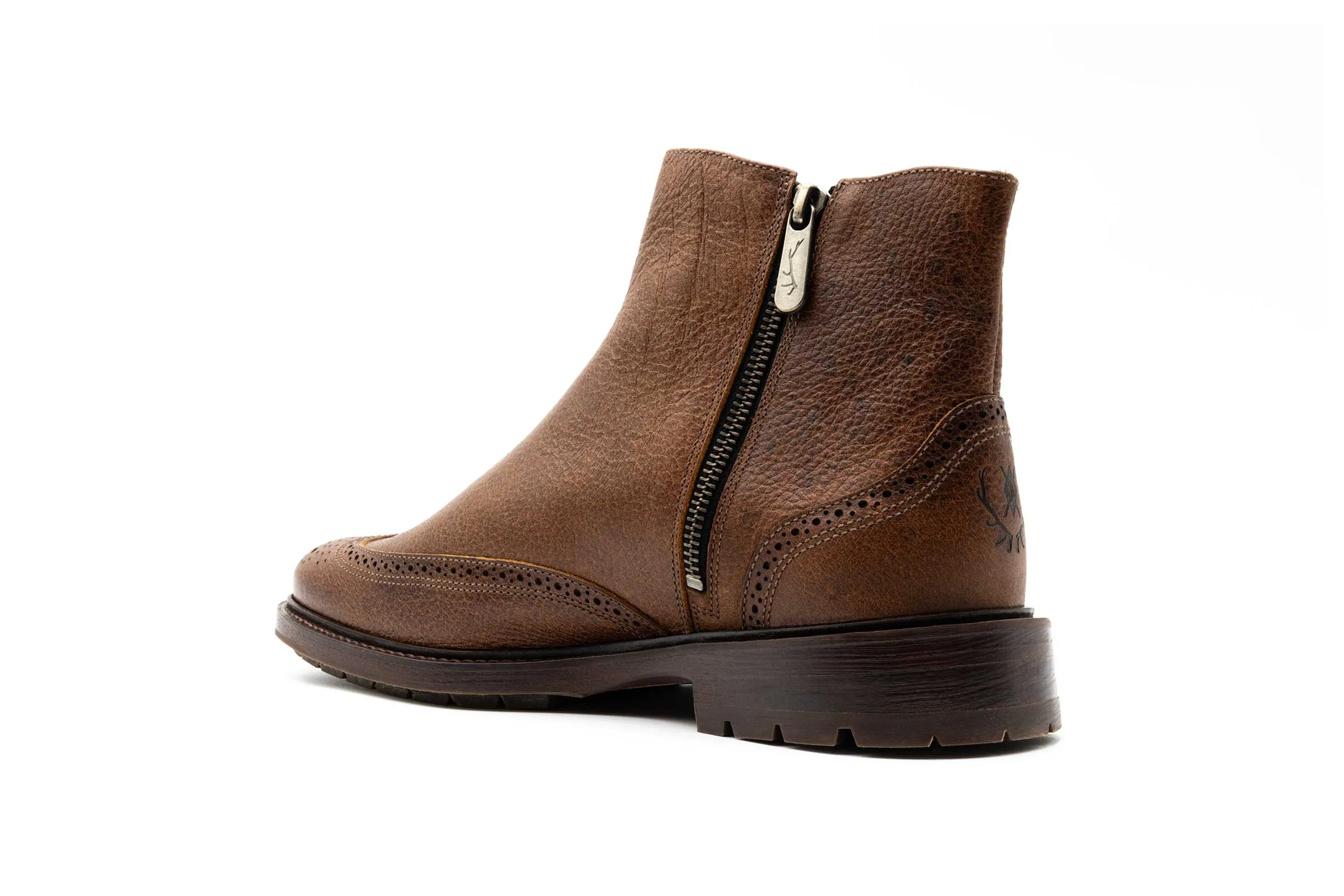 McKinley Water Buffalo Wingtip Boots - Oak