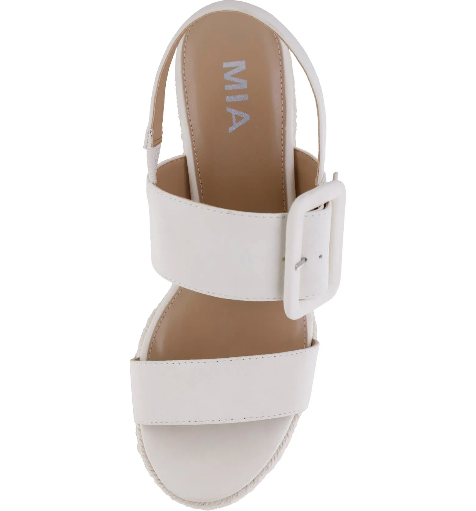 Mia Shoes Brooke Slingback Espadrille Platform Wedge Sandal