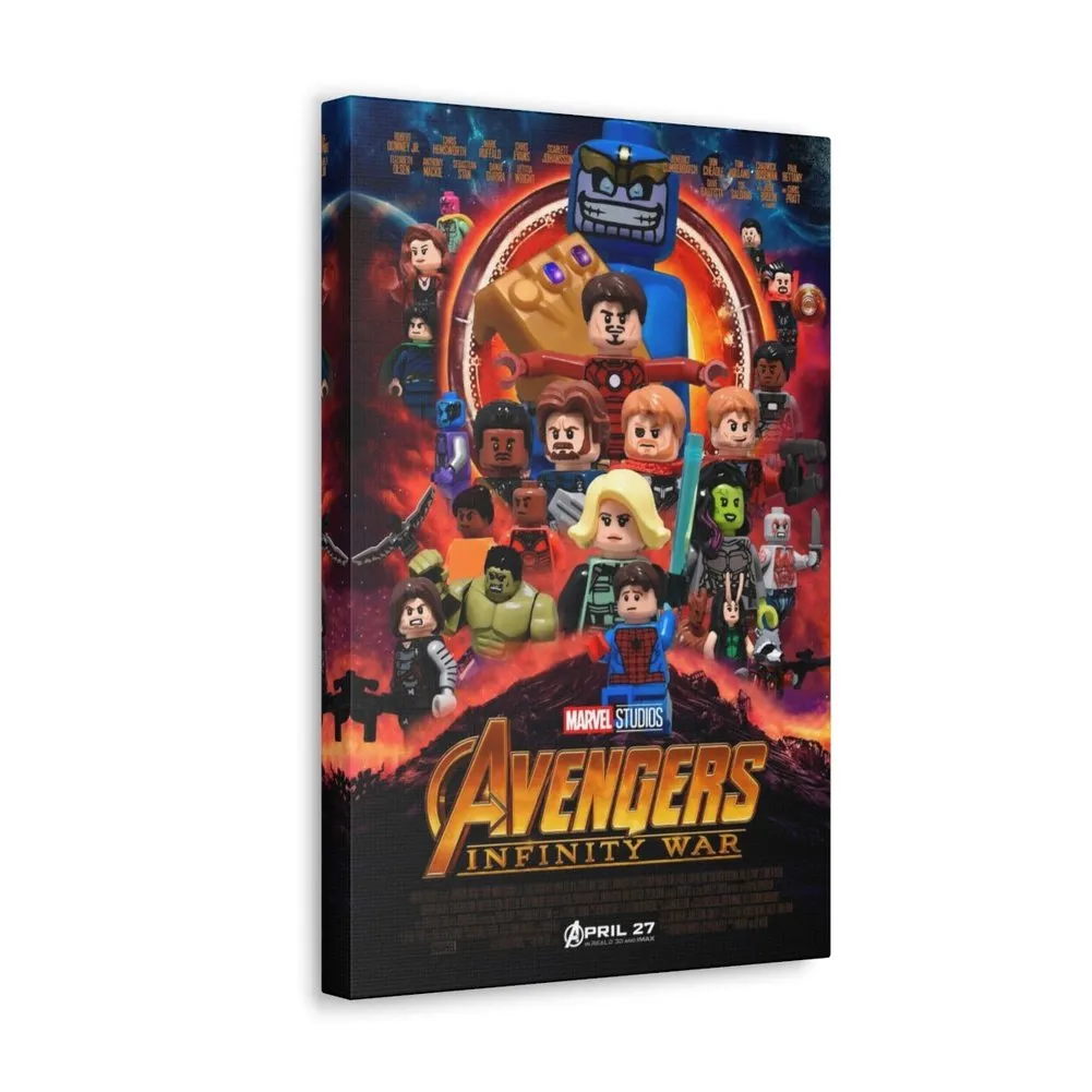 MOC  Compatible  Avengers Infinity Wars  Movie Wall Art Canvas Art With Backing.