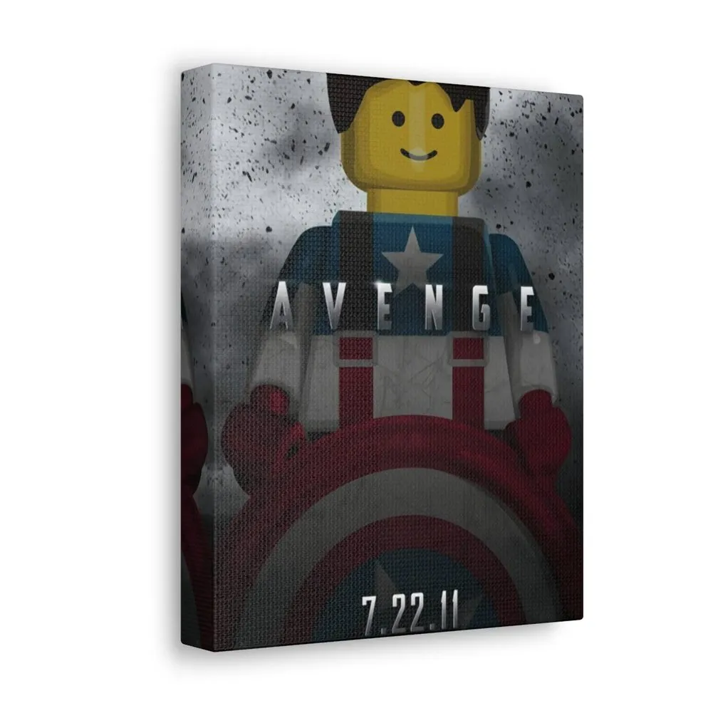 MOC  Compatible  Captain America  Movie Wall Art Canvas Art With Backing.