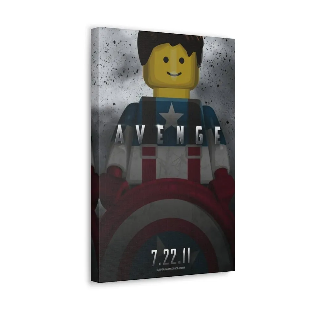 MOC  Compatible  Captain America  Movie Wall Art Canvas Art With Backing.