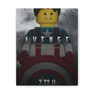 MOC  Compatible  Captain America  Movie Wall Art Canvas Art With Backing.