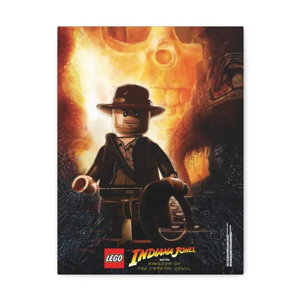 MOC  Compatible  Indiana Jones  Movie Wall Art Canvas Art With Backing.