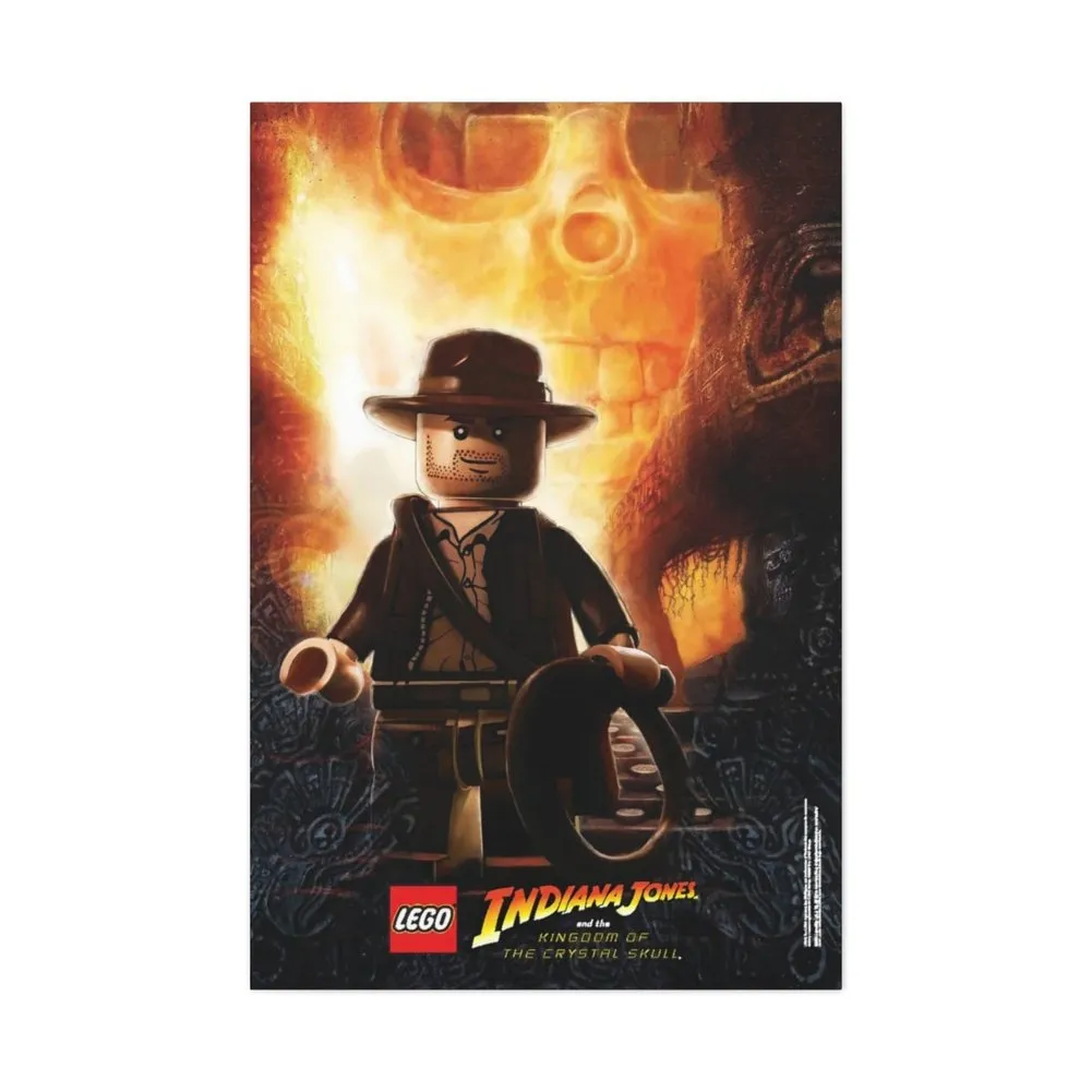 MOC  Compatible  Indiana Jones  Movie Wall Art Canvas Art With Backing.