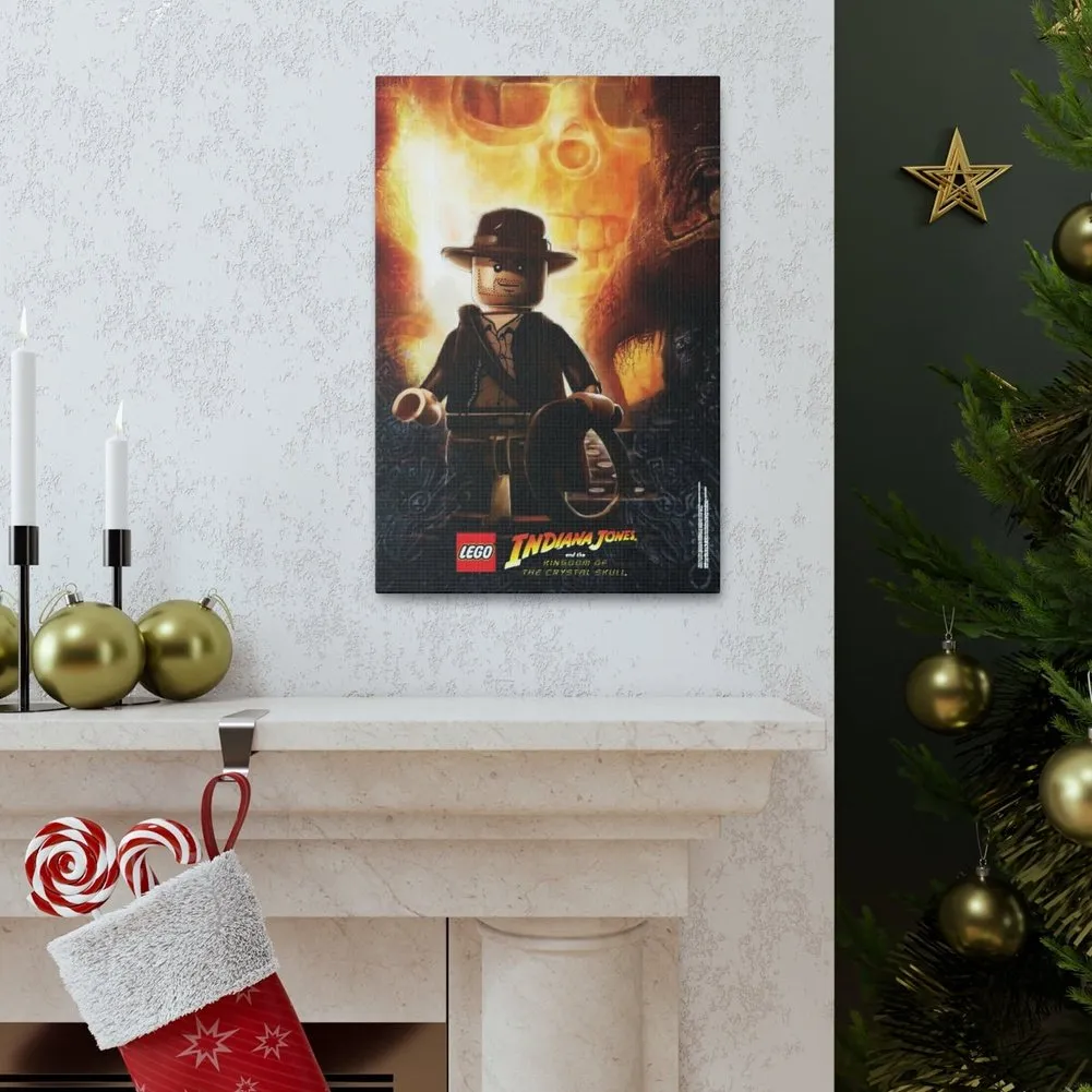 MOC  Compatible  Indiana Jones  Movie Wall Art Canvas Art With Backing.