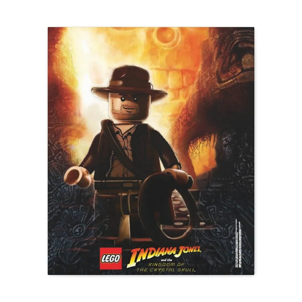 MOC  Compatible  Indiana Jones  Movie Wall Art Canvas Art With Backing.