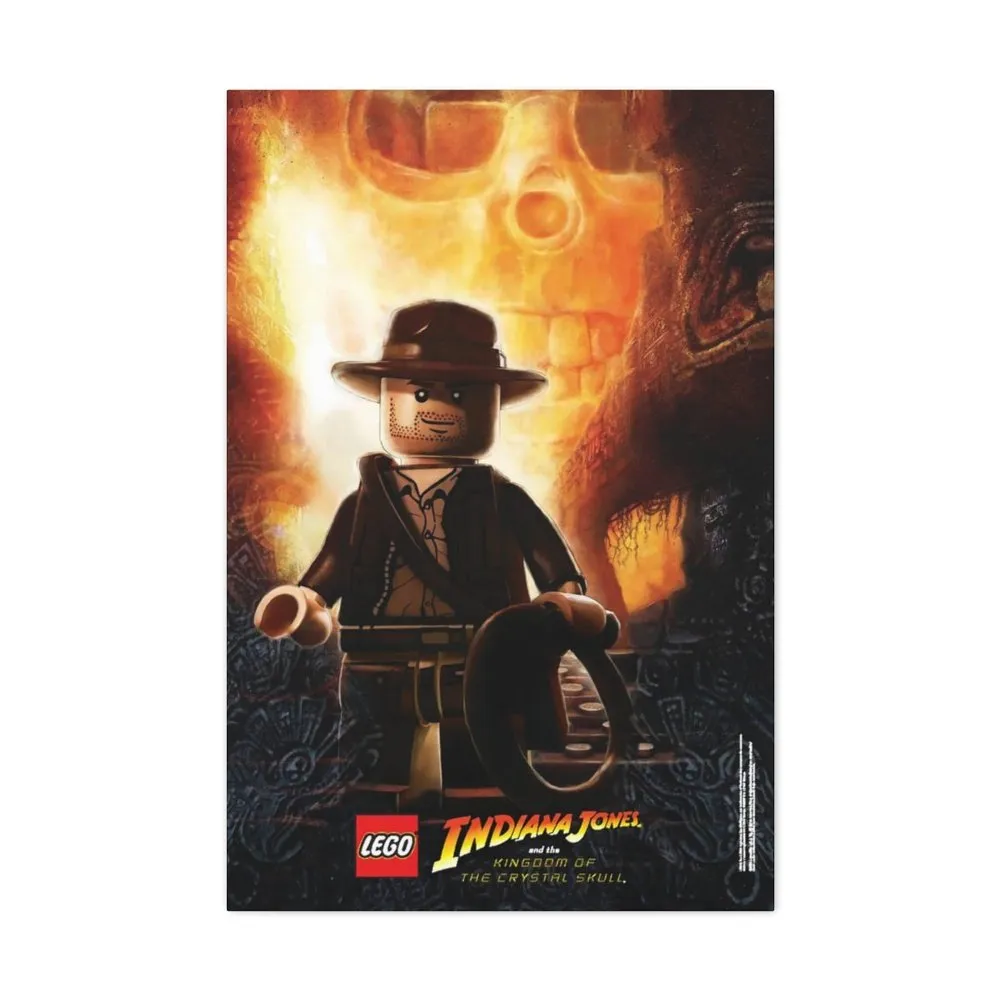 MOC  Compatible  Indiana Jones  Movie Wall Art Canvas Art With Backing.