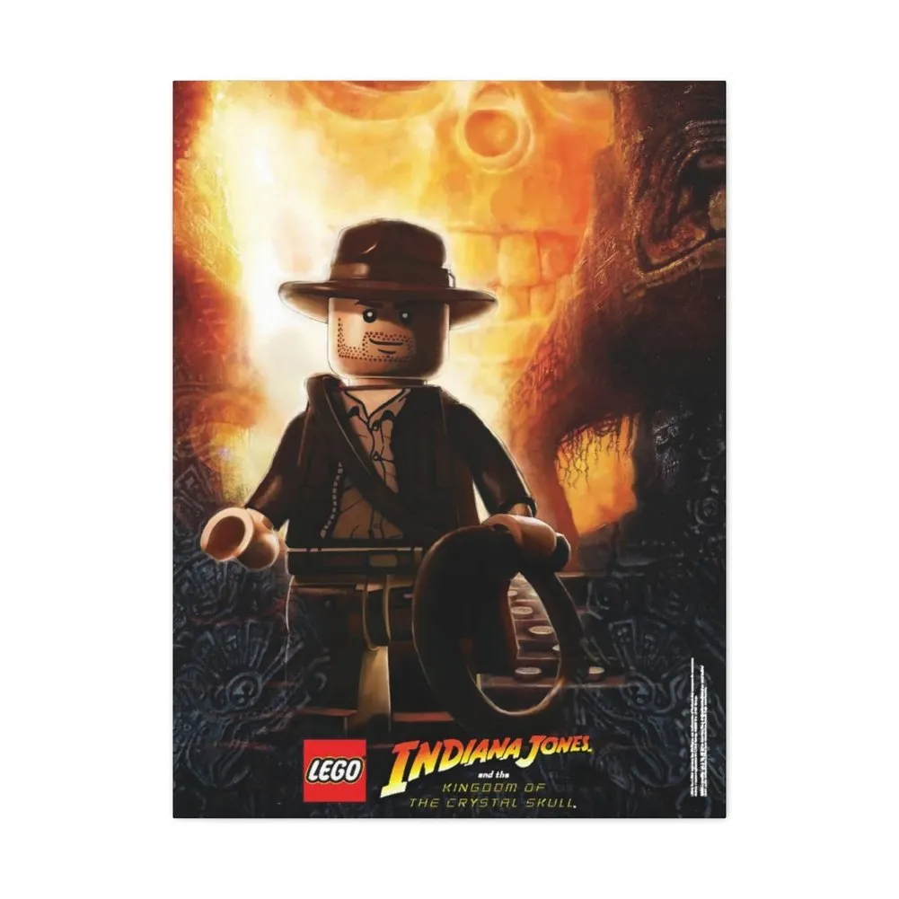 MOC  Compatible  Indiana Jones  Movie Wall Art Canvas Art With Backing.