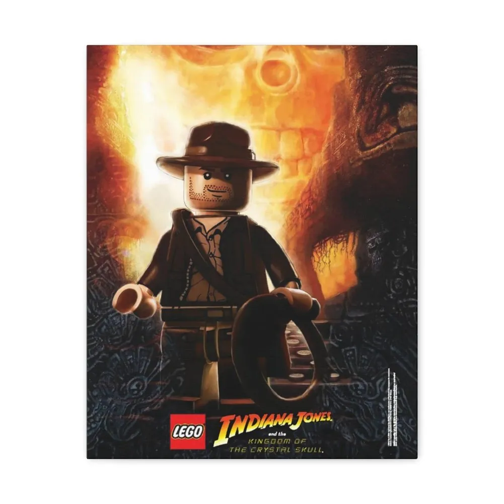 MOC  Compatible  Indiana Jones  Movie Wall Art Canvas Art With Backing.