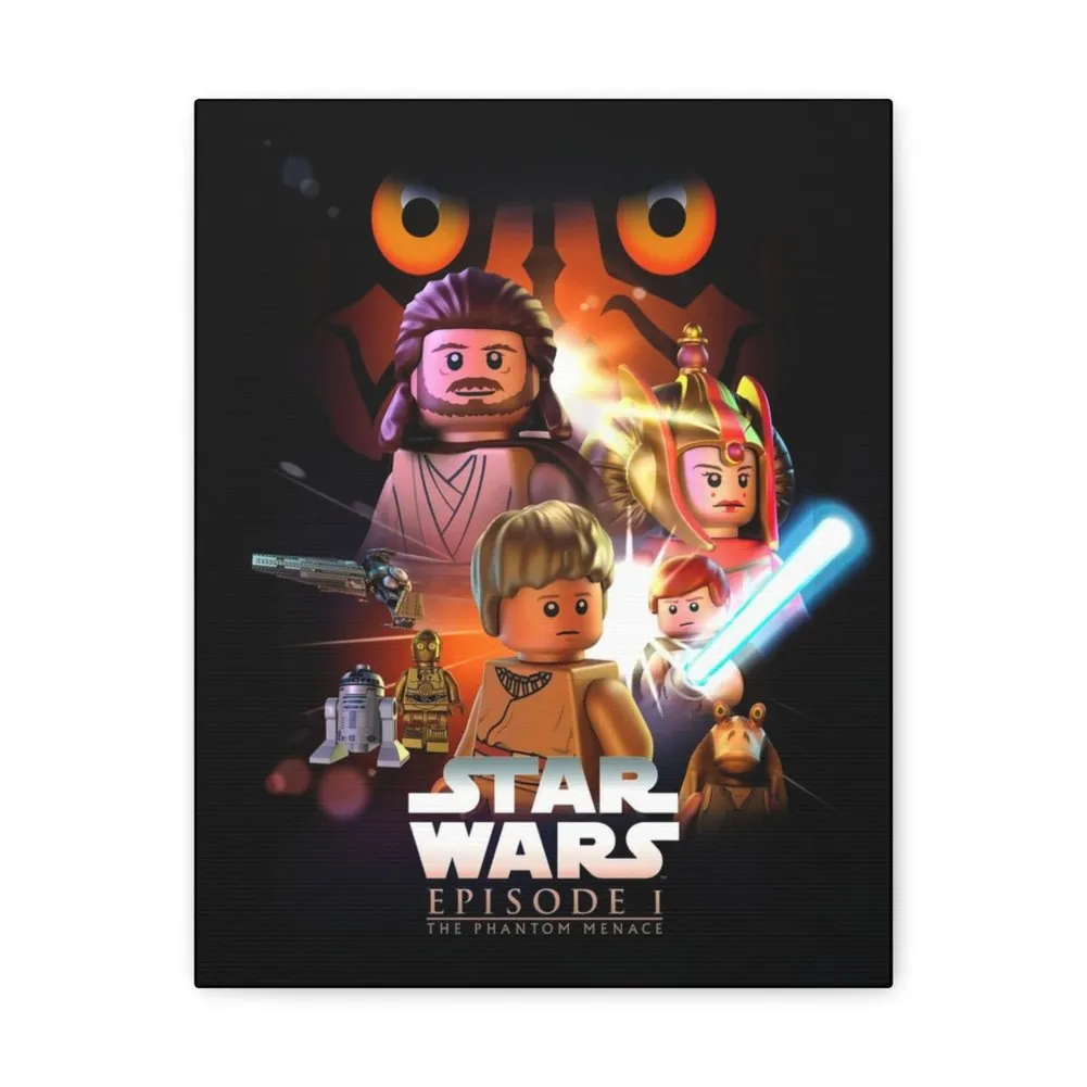 MOC  Compatible  Star Wars Episode 1  Movie Wall Art Canvas Art With Backing.