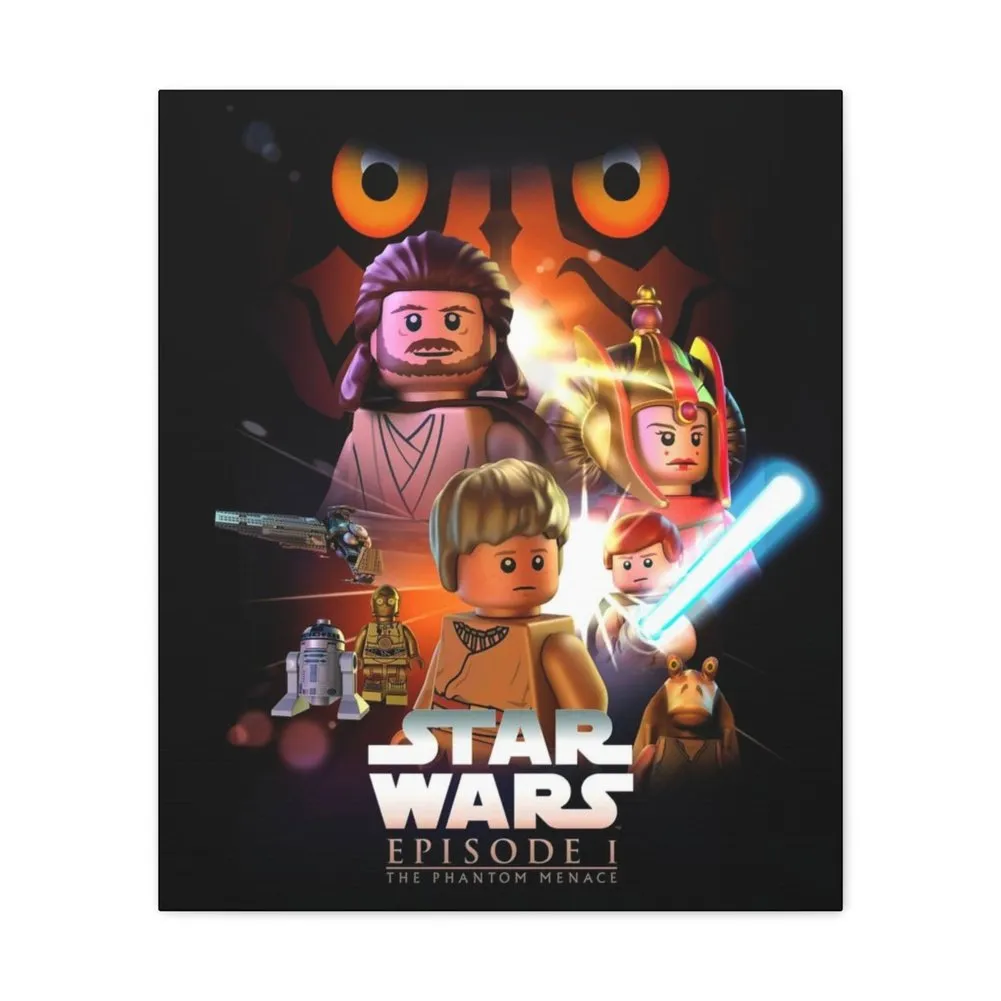 MOC  Compatible  Star Wars Episode 1  Movie Wall Art Canvas Art With Backing.