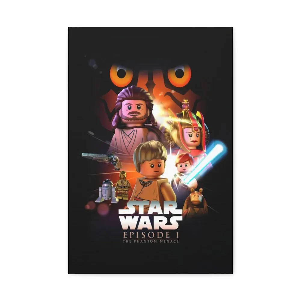 MOC  Compatible  Star Wars Episode 1  Movie Wall Art Canvas Art With Backing.