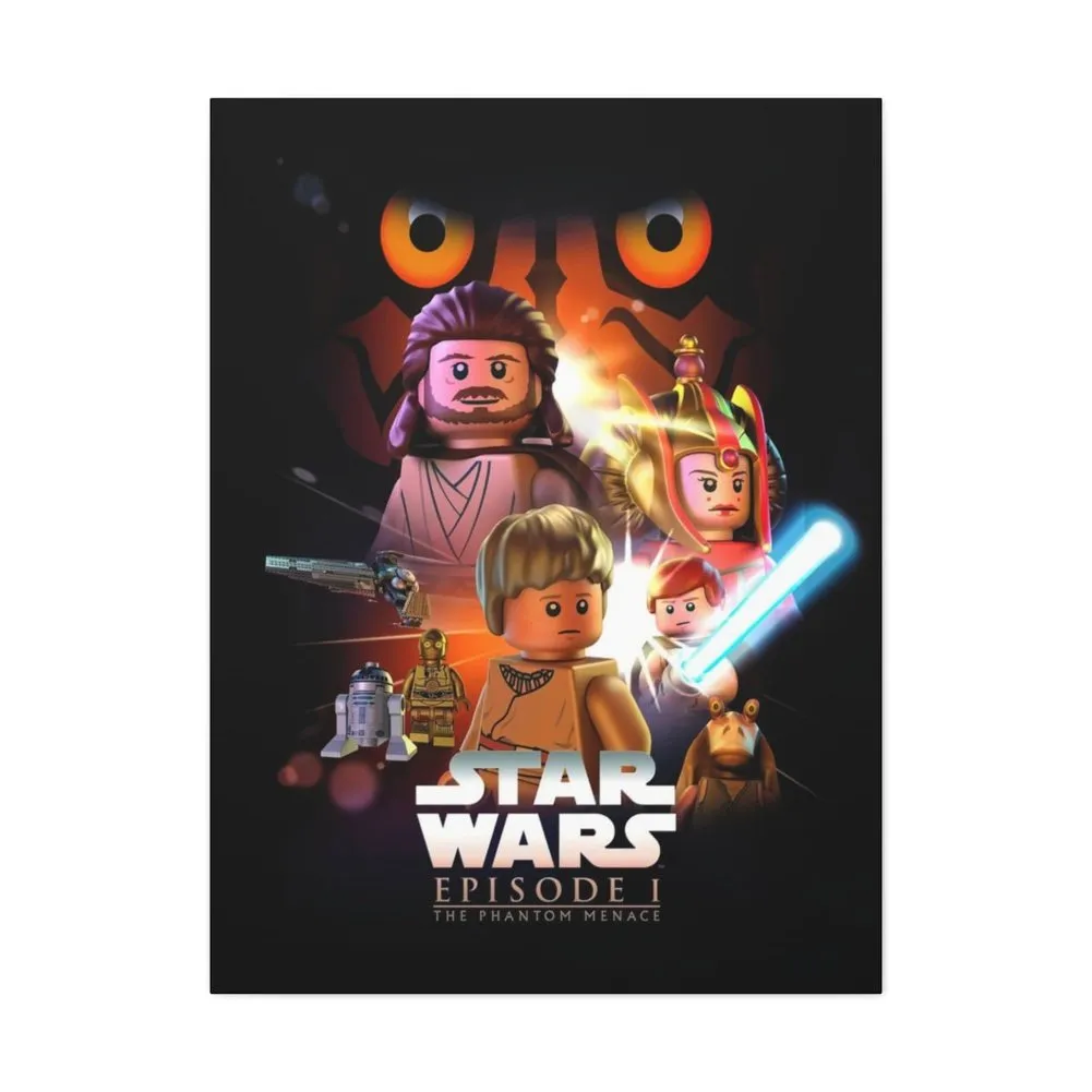 MOC  Compatible  Star Wars Episode 1  Movie Wall Art Canvas Art With Backing.