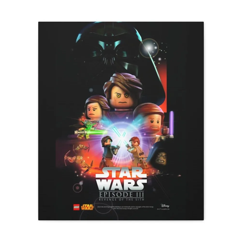 MOC  Compatible  Star Wars Episode III  Movie Wall Art Canvas Art With Backing.