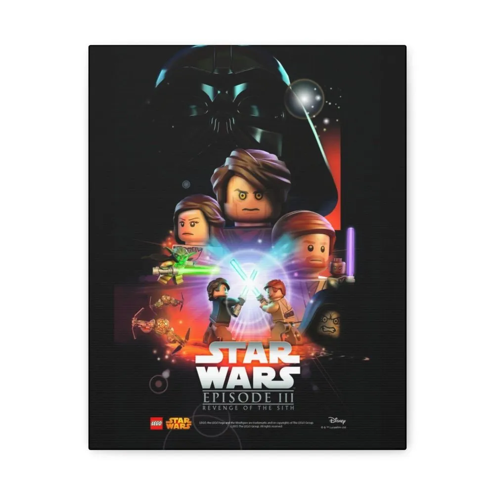 MOC  Compatible  Star Wars Episode III  Movie Wall Art Canvas Art With Backing.