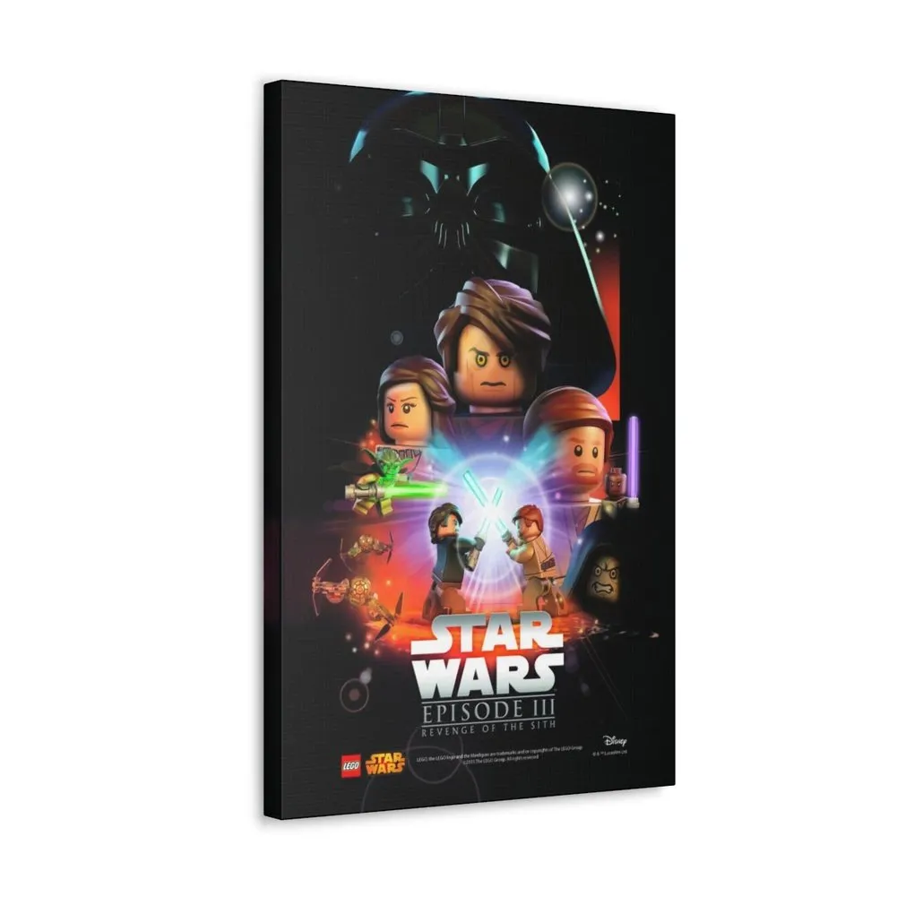 MOC  Compatible  Star Wars Episode III  Movie Wall Art Canvas Art With Backing.