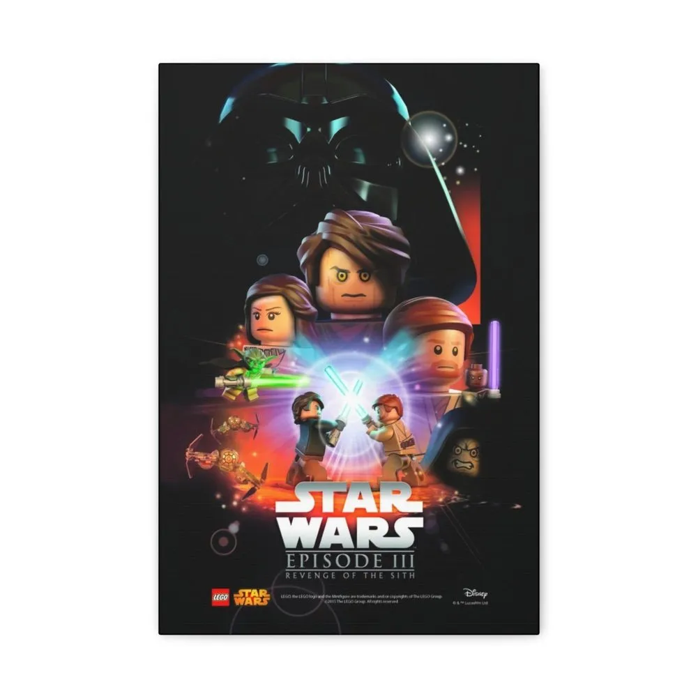 MOC  Compatible  Star Wars Episode III  Movie Wall Art Canvas Art With Backing.