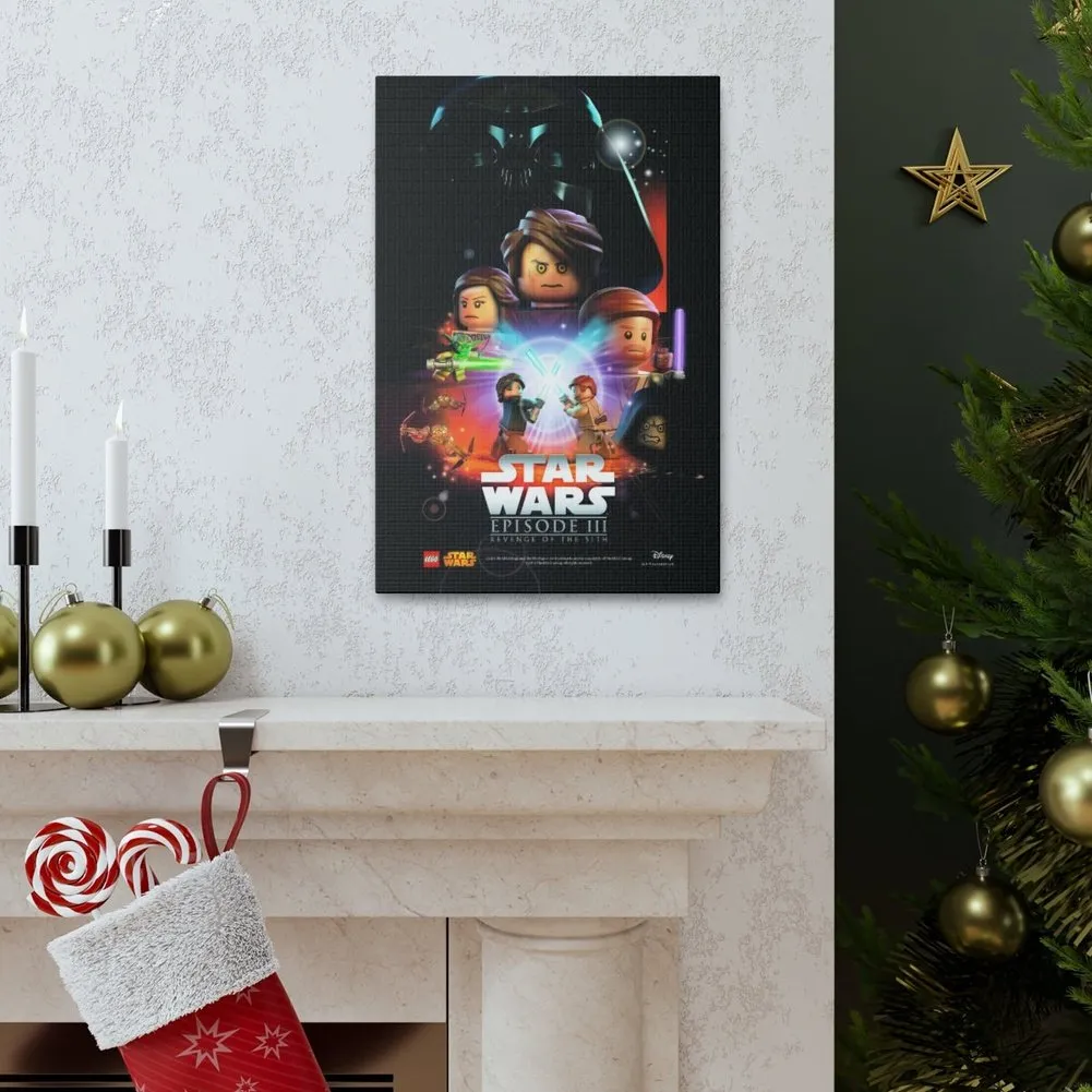 MOC  Compatible  Star Wars Episode III  Movie Wall Art Canvas Art With Backing.