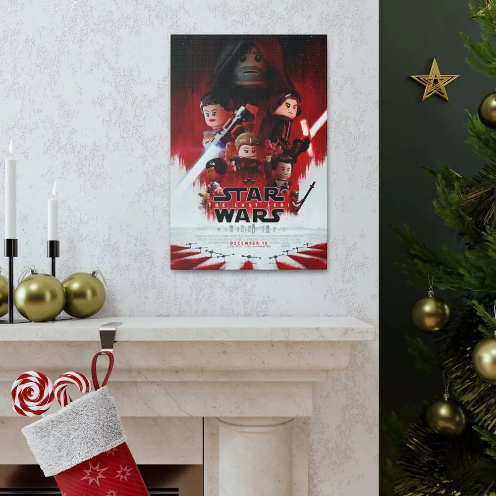 MOC  Compatible  Star Wars The Last Jedi  Movie Wall Art Canvas Art With Backing.