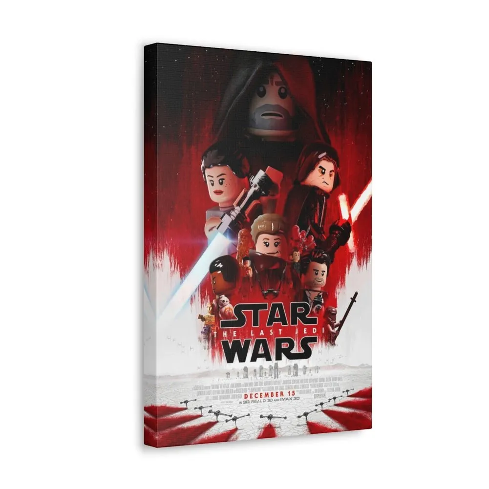 MOC  Compatible  Star Wars The Last Jedi  Movie Wall Art Canvas Art With Backing.