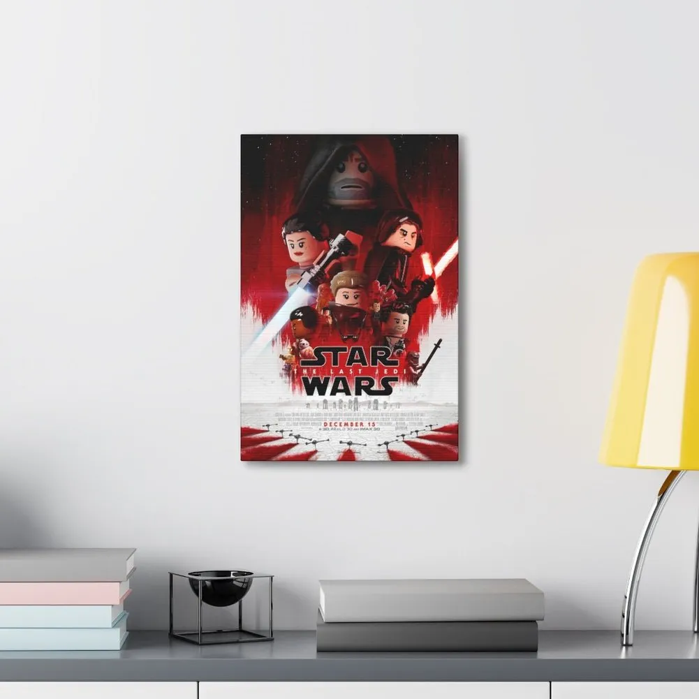 MOC  Compatible  Star Wars The Last Jedi  Movie Wall Art Canvas Art With Backing.